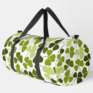 Green Clover in a Variety of Shades Duffle Bag