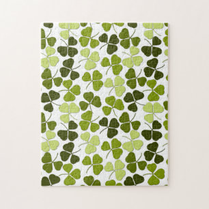 Green Clover in a Variety of Shades Jigsaw Puzzle