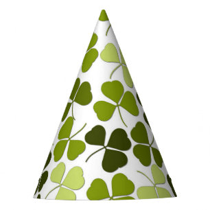 Green Clover in a Variety of Shades Party Hat