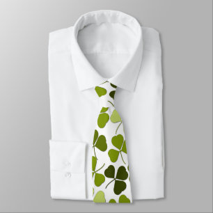 Green Clover in a Variety of Shades Tie