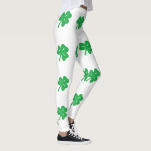 Green Clover Leaf Leggings