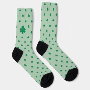 Green Clover Leaves Pattern St Patrick's Day Socks