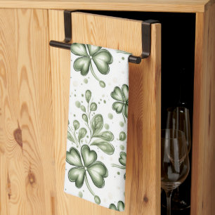  Green Clover Pattern • St. Patrick’s Day  Tea Towel