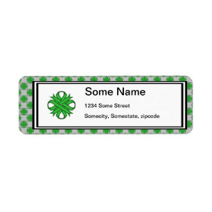 Green Clover Ribbon by Kenneth Yoncich Return Address Label