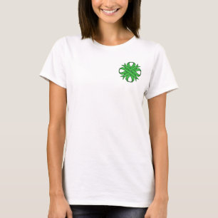 Green Clover Ribbon by Kenneth Yoncich T-Shirt