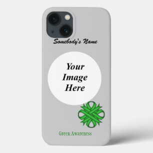 Green Clover Ribbon Template by Kenneth Yoncich iPhone 13 Case