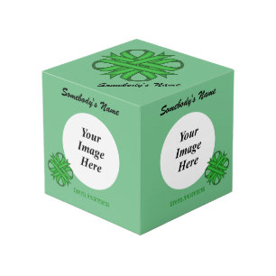 Green Clover Ribbon Template by Kenneth Yoncich Cube