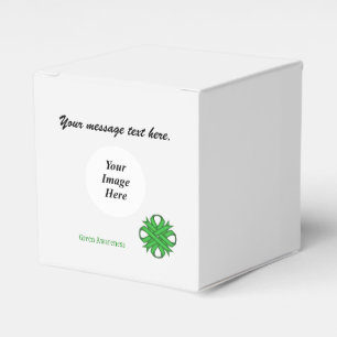 Green Clover Ribbon Template by Kenneth Yoncich Favour Box