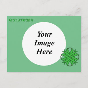 Green Clover Ribbon Template by Kenneth Yoncich Postcard