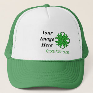 Green Clover Ribbon Template by Kenneth Yoncich Trucker Hat