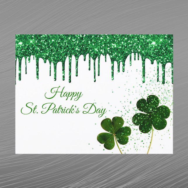 Green Clover Shamrock St. Patricks Day Holiday Postcard (Creator Uploaded)