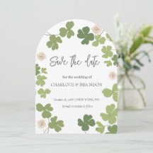 Green Clover Spring Wildflowers Wedding