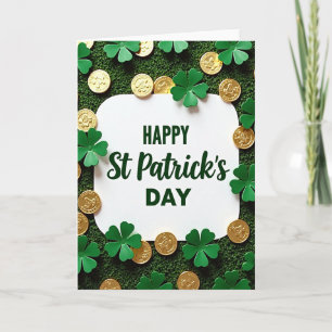Green Clover St Patricks Day Card