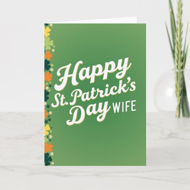 Green Clover Wife Card (Front)