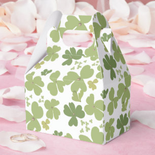 Green Cloverleaf St Patrick Day Garden Party  Favour Box