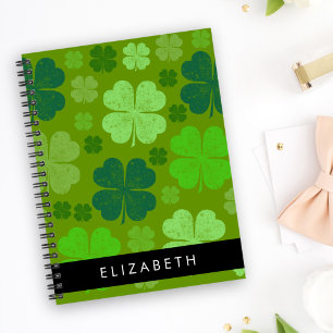 Green Clovers, Lucky Clovers, Your Name Planner