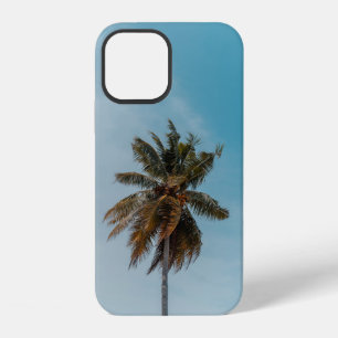 Green coconut tree under blue sky iPhone 12 case