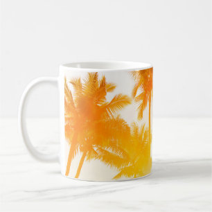 Green coconut trees coffee mug