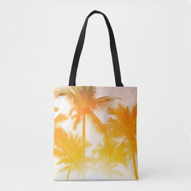 Green coconut trees tote bag (Front)