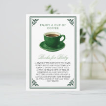 Green Coffee Cup Books for Baby Shower