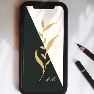Green Colour Block Monogram Geometric Abstract iPhone 11 Pro Max Case