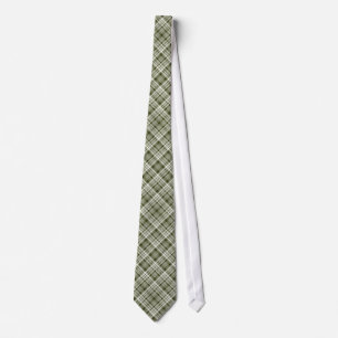 Green Colour Christmas 1 Plaid Pattern Men's Tie