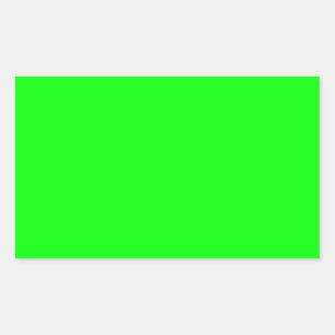 Green Colour Customised Designer Rectangular Sticker