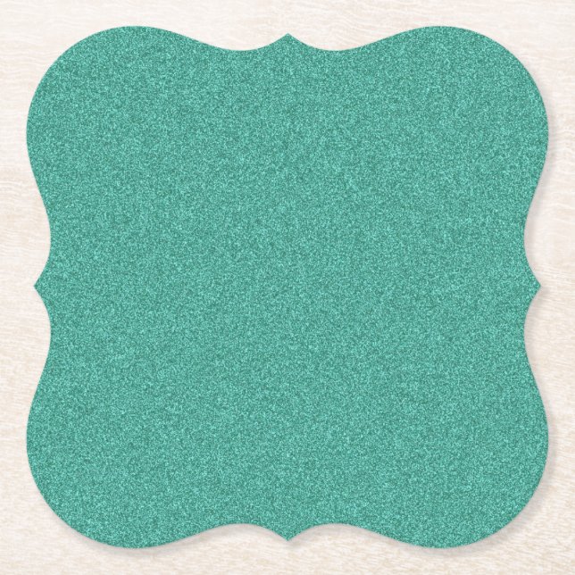 Green Colour Elegant Blank Template Custom Paper Coaster (Front)