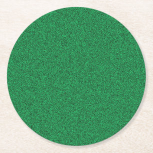 Green Colour Elegant Blank Template Custom Round Paper Coaster