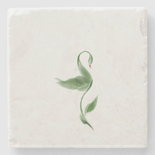 Green colour magnet stone coaster