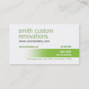 Green Colour Path Business Card