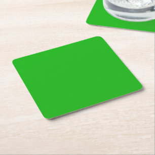Green Colour Square Paper Coaster