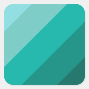 Green Colour Square Sticker