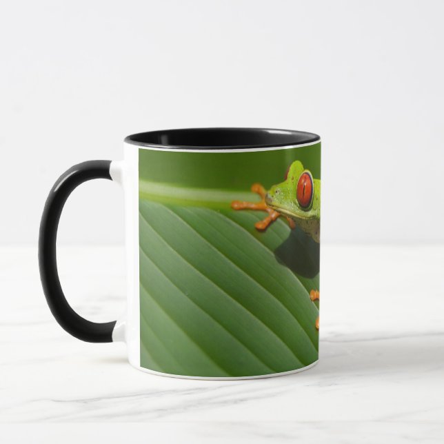 Green Colourful Jungle Tree Frog Mug (Left)