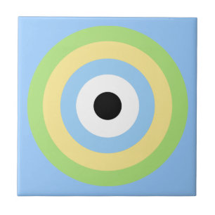 Green Combination Bullseye by Shirley Taylor Ceramic Tile