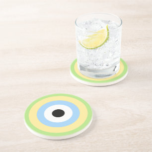Green Combination Bullseye by Shirley Taylor Coaster