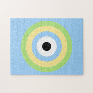 Green Combination Bullseye by Shirley Taylor Jigsaw Puzzle