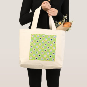 Green Combination Circles by Shirley Taylor Large Tote Bag