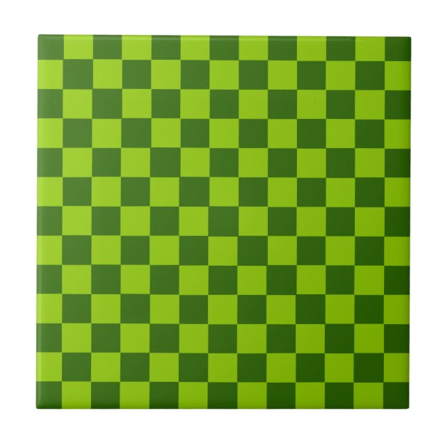 Green Combination Classic Chequerboard by STaylor Ceramic Tile (Front)