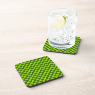 Green Combination Classic Chequerboard by STaylor Coaster