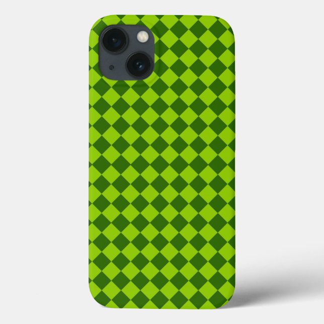 Green Combination Diamond Pattern by STaylor  Case-Mate iPhone Case (Back)