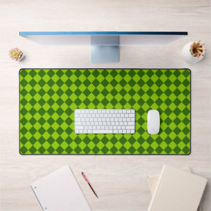 Green Combination Diamond Pattern by STaylor Desk Mat