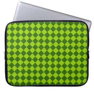 Green Combination Diamond Pattern by STaylor Laptop Sleeve