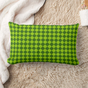 Green Combination Diamond Pattern by STaylor Lumbar Cushion