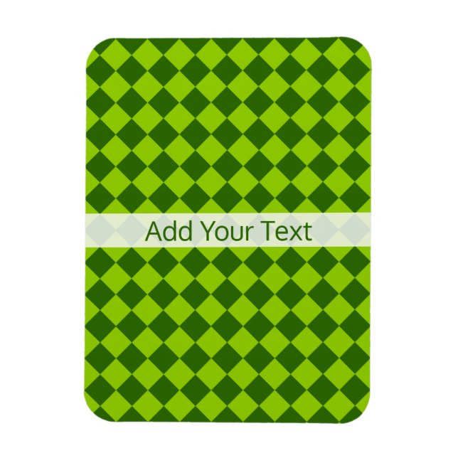 Green Combination Diamond Pattern by STaylor Magnet (Vertical)