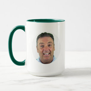 GREEN Combo Photo Mug - Round Frame Custom Mug