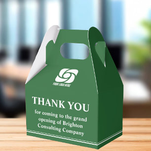 Green Company Logo Business Grand Opening Favour Box