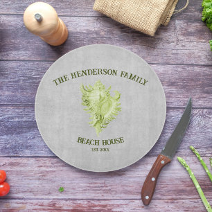 Green Conch Shell Cutting Board