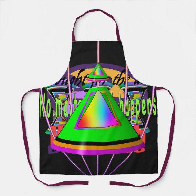 Green Cone Collage Kitchen Craft Barbecue  Apron (Front)