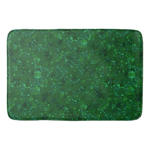 Green, confetti, glitter bath mat